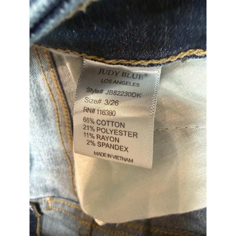 Judy Blue Distressed‎ Skinny Fit Jeans Sz 3/26 - Picture 4 of 4
